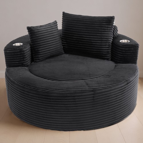 Black velvet oversized - black,