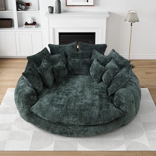 Modern oversized round - 81.1"w,